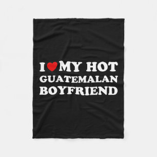 I Liebe (Herz) Mein heiß guatemaltekischer Freund Fleecedecke