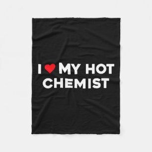 I Liebe (Herz) Mein heißer Chemist Valentine Coupl Fleecedecke