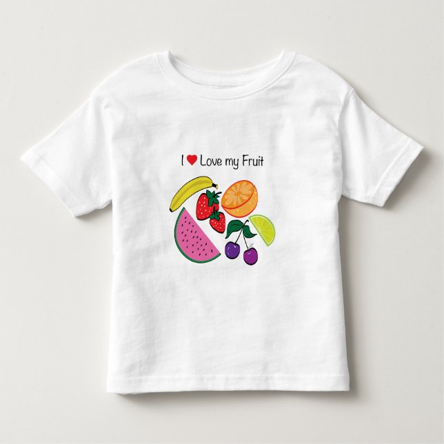 I Liebe (Herz) Mein Obst... Niedlich Kleinkind T-shirt (Vorderseite)