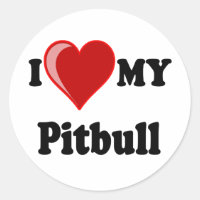 I Liebe (Herz) Mein Pitbull Hund