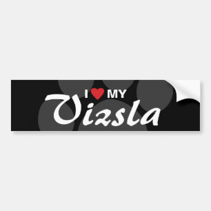 I Liebe (Herz) mein Vizsla Autoaufkleber