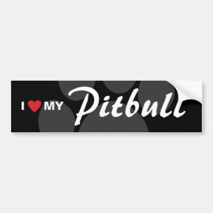 I Liebe (Herz) meine Pitbull Zucht Autoaufkleber