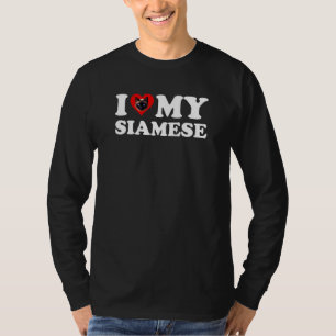 I Liebe (Herz) Meine Siamkatze Lover T-Shirt