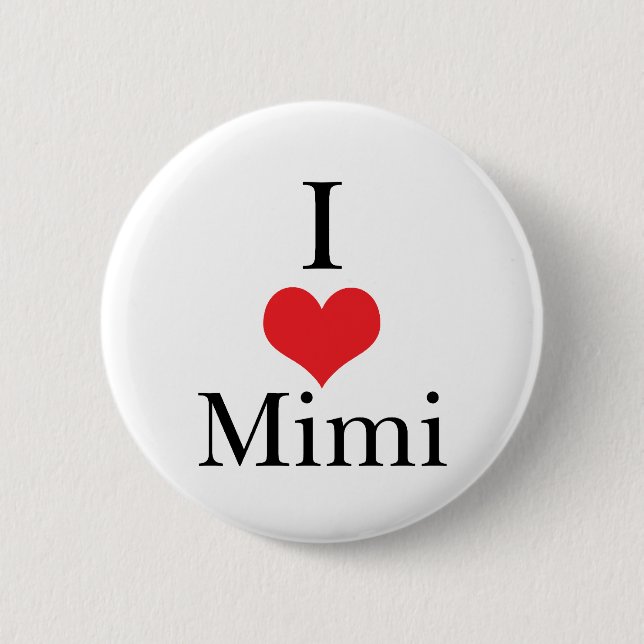 I Liebe (Herz) Mimi Button (Vorderseite)