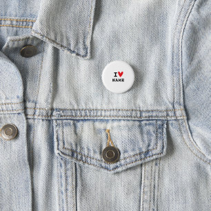 I Liebe Herz minimal Button