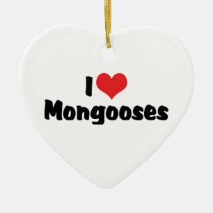 I Liebe Herz Mongoosen - Mongolei Lover Keramik Ornament