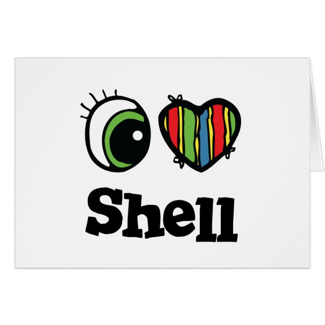 I Liebe (Herz) Muschel (Vorderseite (Horizontal))