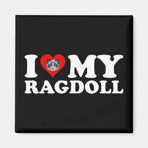 I Liebe (Herz) My Ragdoll Magnet