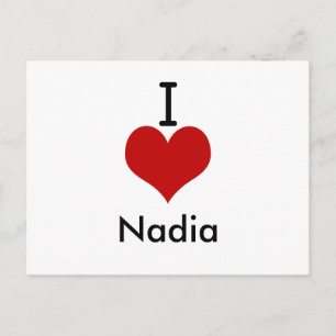 I Liebe (Herz) Nadia Postkarte