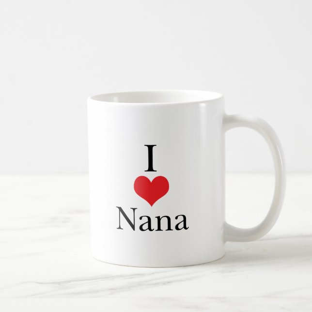I Liebe (Herz) Nana Kaffeetasse (Rechts)