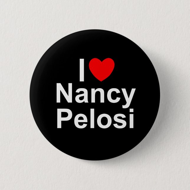 I Liebe (Herz) Nancy Pelosi Button (Vorderseite)
