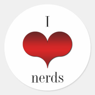 I Liebe (Herz) Nerd Stickers