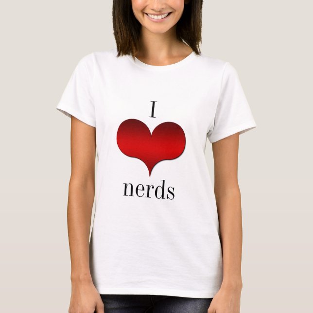 I Liebe (Herz) Nerds Licht Frauen T-Shirt (Vorderseite)