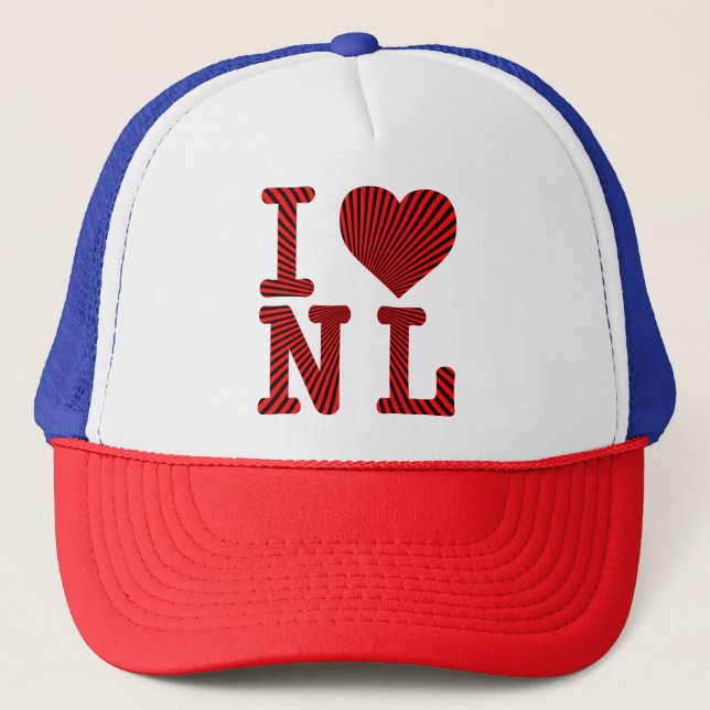 I LIEBE-HERZ NL TRUCKERKAPPE (Vorderseite)