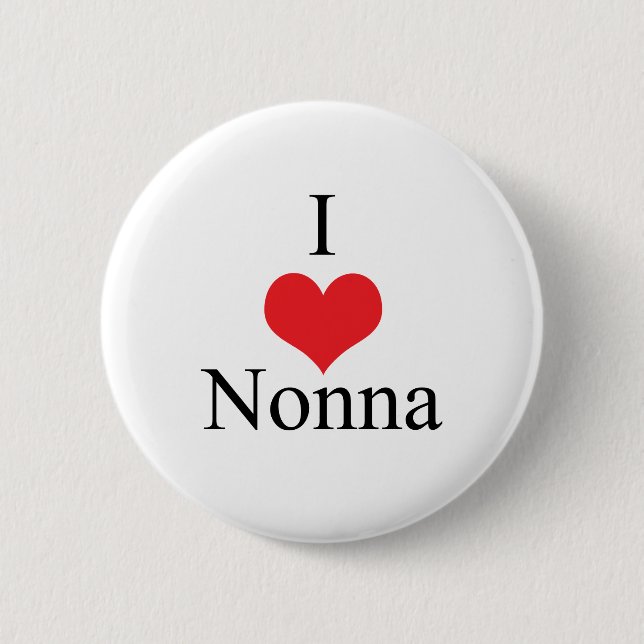 I Liebe (Herz) Nonna Button (Vorderseite)