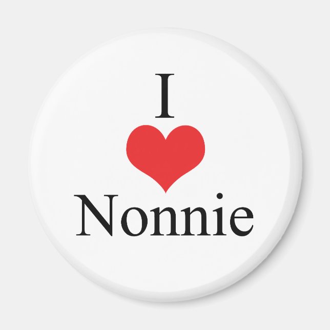I Liebe (Herz) Nonnie Magnet (Vorne)