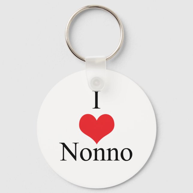 I Liebe (Herz) Nonno Schlüsselanhänger (Vorderseite)