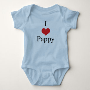 I Liebe (Herz) Pappy Baby Strampler