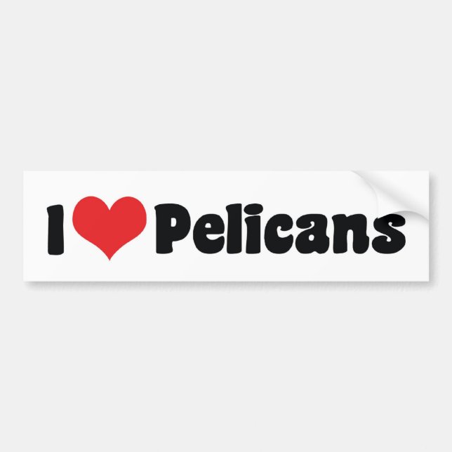 I Liebe Herz Pelicans - Pelican Lover Autoaufkleber (Vorne)