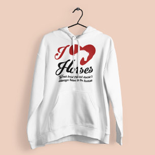 I Liebe-/Herz-Pferde Hoodie