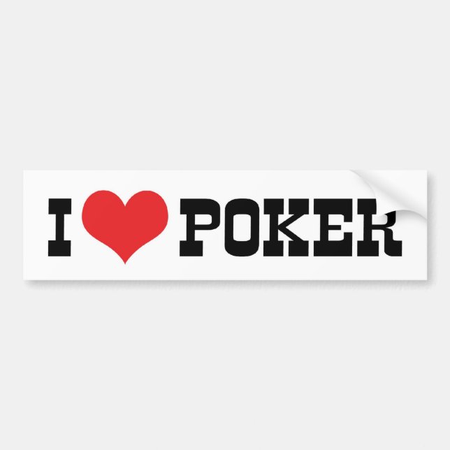 I Liebe Herz Poker - Texas Holdem Lover Autoaufkleber (Vorne)