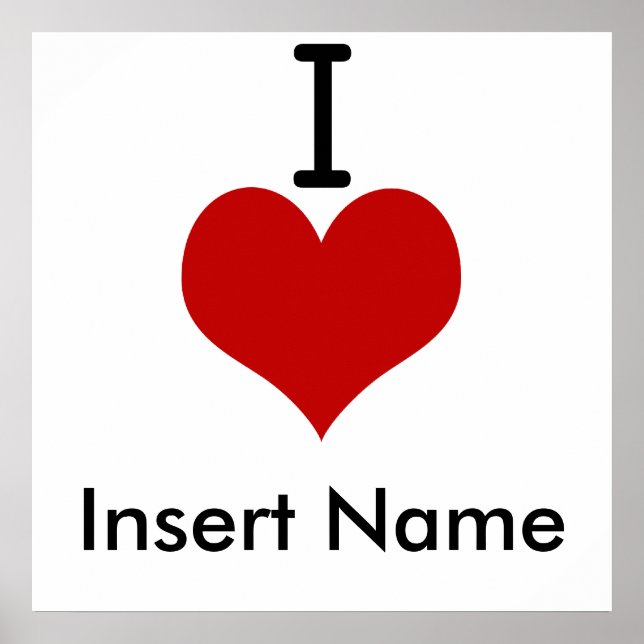 I Liebe (Herz) Poster (Vorne)