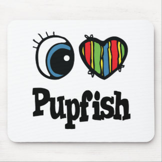 I Liebe (Herz) Pupfisch Mousepad