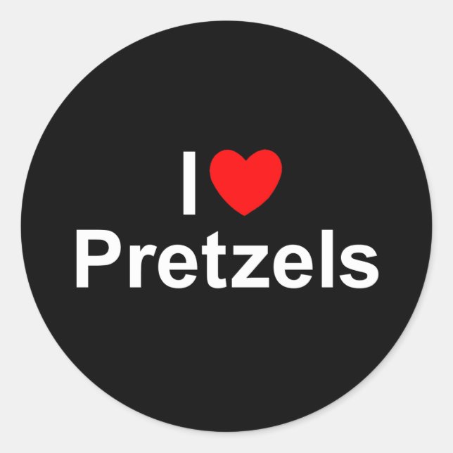 I Liebe (Herz) Runder Aufkleber (Vorderseite)