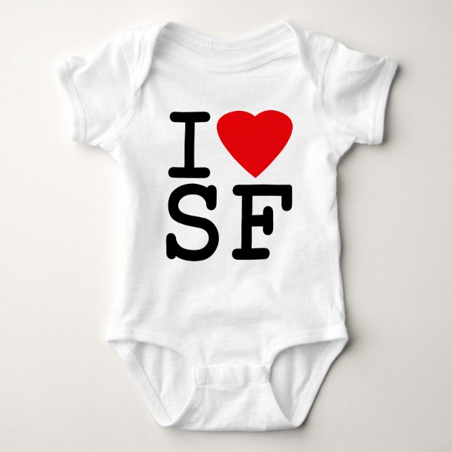 I Liebe-Herz San Francisco Baby Strampler (Vorderseite)