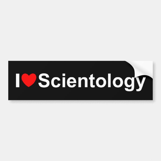 I Liebe(Herz) Scientology Autoaufkleber (Vorne)