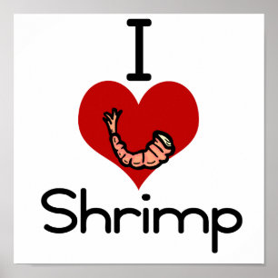 I Liebe-Herz Shrimp Poster