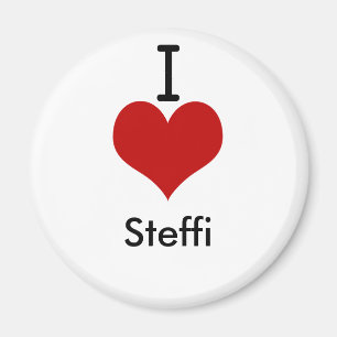 I Liebe (Herz) Steffi Magnet