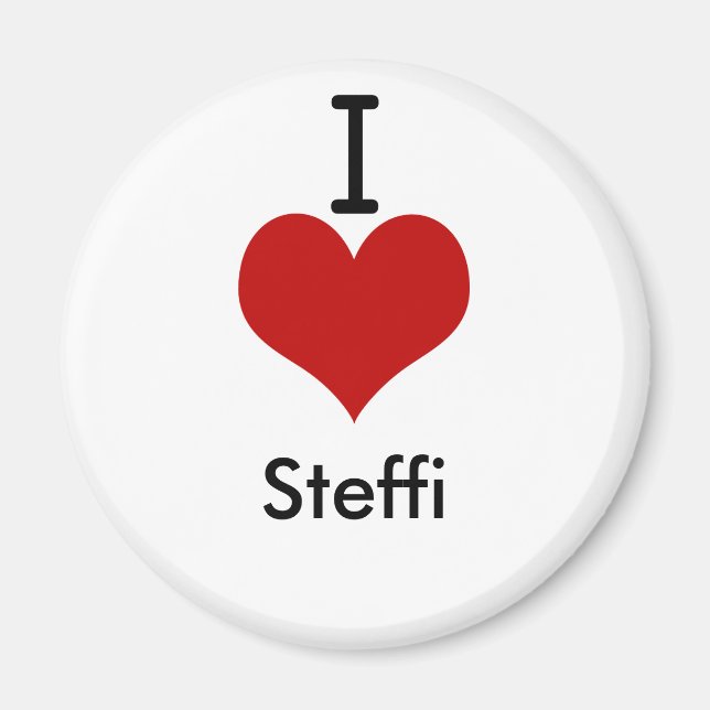 I Liebe (Herz) Steffi Magnet (Vorne)