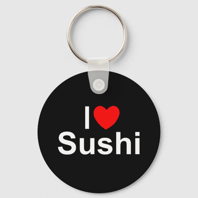 I Liebe (Herz) Sushi Schlüsselanhänger (Vorderseite)