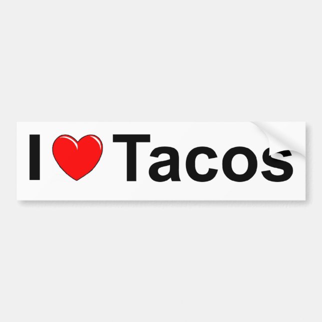 I Liebe(Herz) Tacos Autoaufkleber (Vorne)