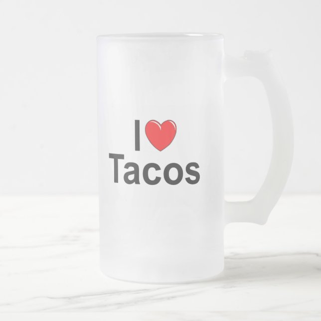 I Liebe(Herz) Tacos Mattglas Bierglas (Rechts)