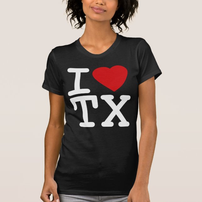 I Liebe-Herz Texas T-Shirt (Vorderseite)