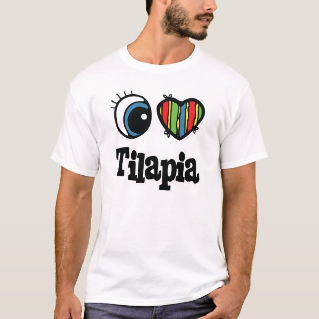 I Liebe (Herz) Tilapia T-Shirt (Vorderseite)