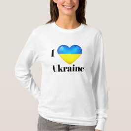 I Liebe-Herz-Ukraine-Flaggen-Shirt T-Shirt