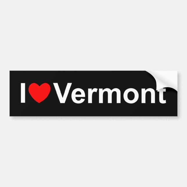 I Liebe (Herz) Vermont Autoaufkleber (Vorne)