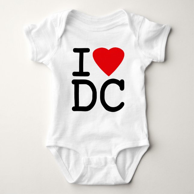 I Liebe-Herz-Washington DC-Bezirk von Kolumbien Baby Strampler (Vorderseite)