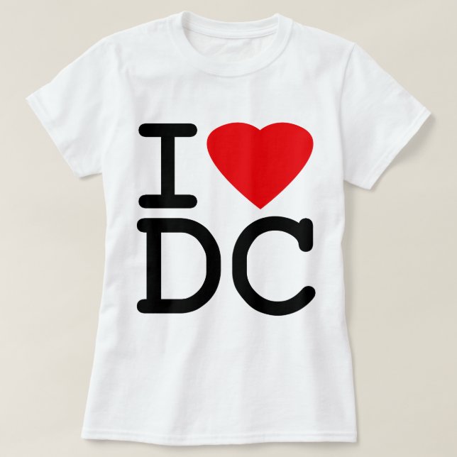I Liebe-Herz-Washington DC-Bezirk von Kolumbien T-Shirt (Design vorne)