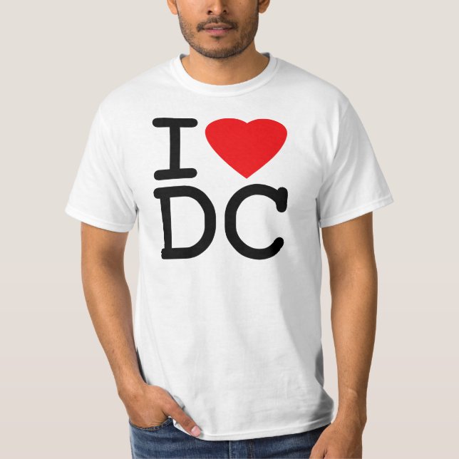 I Liebe-Herz-Washington DC-Bezirk von Kolumbien T-Shirt (Vorderseite)