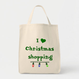 I Liebe (Herz) Weihnachts-Shopping Tragetasche