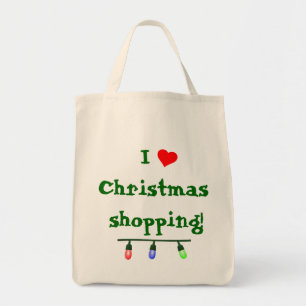 I Liebe (Herz) Weihnachts-Shopping Tragetasche