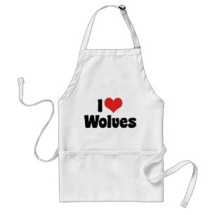 I Liebe Herz Wolves - Wolf Lover Schürze