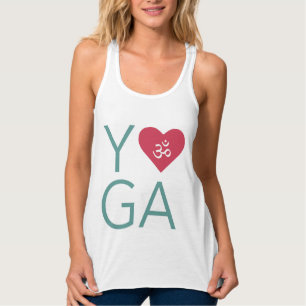 I Liebe (Herz) Yoga mit Om Symbol Tank Top