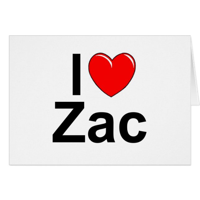 I Liebe (Herz) Zac (Vorderseite (Horizontal))