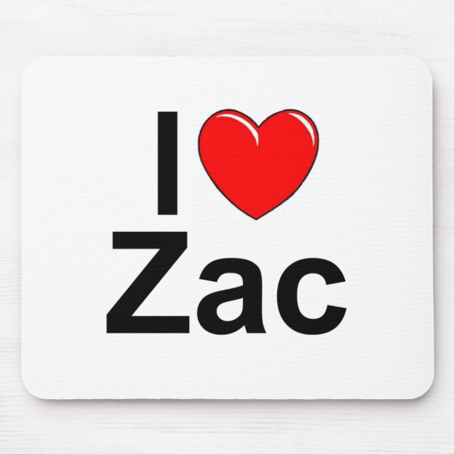 I Liebe (Herz) Zac Mousepad (Vorne)