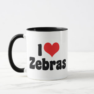I Liebe Herz Zebras - Zebra Lover Tasse